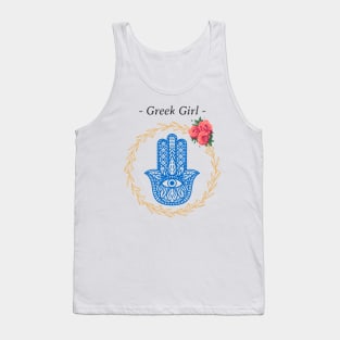 Greek Girl Hamsa Tank Top